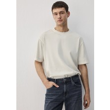 Mavi Gri Tişört Loose Fit / Bol Rahat Kesim 0612494-70142