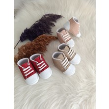 Bebiccino  Kız /erkek Bebek Patik Ayakkabı Yazılı Bağcıklı 18-19 Numara