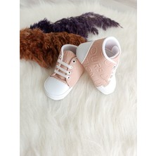 Bebiccino  Kız /erkek Bebek Patik Ayakkabı Yazılı Bağcıklı 18-19 Numara