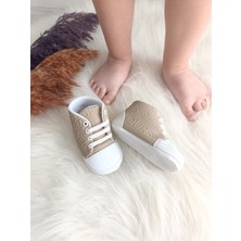 Bebiccino  Kız /erkek Bebek Patik Ayakkabı Yazılı Bağcıklı 18-19 Numara