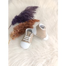 Bebiccino  Kız /erkek Bebek Patik Ayakkabı Yazılı Bağcıklı 18-19 Numara