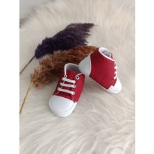 Bebiccino  Kız /erkek Bebek Patik Ayakkabı Yazılı Bağcıklı 18-19 Numara