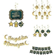 Hayaller Dükkanı Ramazan Ayı Evlere Huzur Bereket Süsleme Seti Bütün Evi Süsler Ramazan Süsleri