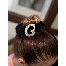 G Harfli Kürklü Saç Tokası