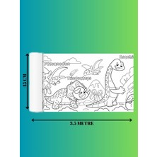 Dinozorları Öğreniyorum Eğlenceli Boyama Kağıdı – 3.5 Metre