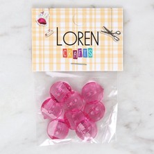 Loren Crafts Mor 8'li Düğme - 3061