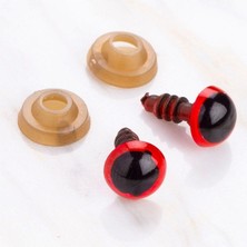 Loren 8  mm Kırmızı 5 Çift Amigurumi Göz