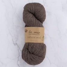 La Mia Natural Wool Koyu Kahverengi El Örgü  - H6 - 33603