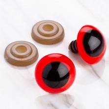 Loren 18  mm Kırmızı 5 Çift Amigurumi Göz