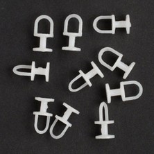 Loren Perde Düğmesi 10 Adet Yuvarlak Tabanlı