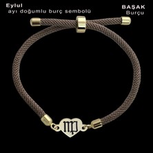 Archin Kalp Figürlü 14 Ayar Altın Plakalı Astroloji Burç Sembollere Özel Bileklik