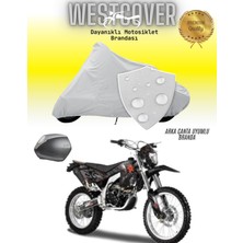 Asya Rx 250 Cross   Arka Çanta Uyumlu Motosiklet Brandası,örtüsü Gri