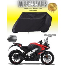 Bajaj Pulsar Rs 200 Arka Çanta Uyumlu Siyah Motosiklet Brandası,örtüsü