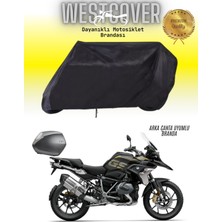 Bmw R 1200 Gs Adventure  Arka Çanta Uyumlu Siyah Motosiklet Brandası,örtüsü