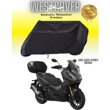 Honda ADV350 Arka Çanta Uyumlu Siyah Motosiklet Brandası,örtüsü