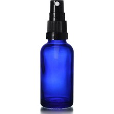 Zylan Ambalaj 50 ml Mavi Cam, Siyah Sprey Başlıklı Şişe, 12 Adet