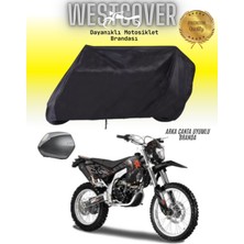 Asya Rx 250 Cross  Arka Çanta Uyumlu Siyah Motosiklet Brandası,örtüsü