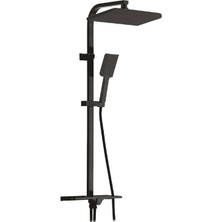 Penta Duş Sistemi (Kare Boru) Black 8869B