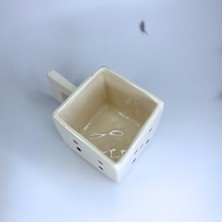 Archeceramic El Yapımı Seramik Kupa - Zar Şekilli Kupa - 250 ml - Tekli