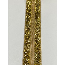 Karan Tuhafiye Ütü İle Yapışan Ortası Zincirli Model Şerit /1 Metre / H49