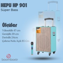 HEPU HEPU-901 Profesyonel Bluetooth Hoparlör Kablosuz 1 Ad Kablosuz Mikrofonlu 8'inc Subwoofer Ultrabass Hd