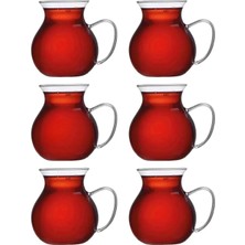Keyfi Ala Borosilikat 6'lı Çay Bardağı Borosilikat Cam Bardak Takımı Isıya Dayanıklı