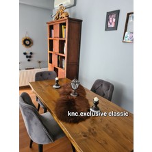 Kahve Kürklü Peluş Masa Örtüsü Şık Dekoratif Lüks Elegant Modern Dekoratif  Runner.