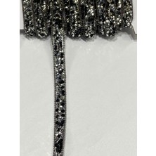 Karan Tuhafiye Ütü ile Yapışan Kenarları Zincirli Taşlı Şerit /  1 Metre / H41