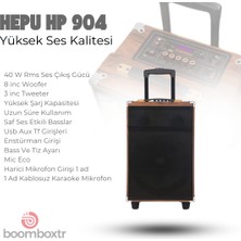 HEPU-904 Profesyonel Bluetooth Parti Hoparlörü 12 Inc Ultra Bass Woofer