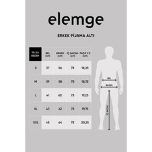 Elemge %100 Pamuk Premium Kumaş Erkek Pijama Altı Antrasit Relax Fit Beli Ipli Cepli Lastikli Terletmez Esnek Rahat Kesim Nefes Alan Regular 