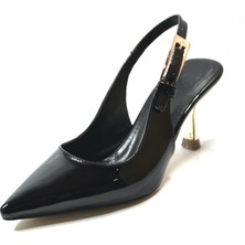 Beety 151.443BY25 Siyah Rugan Abiye Kadın Stiletto Ayakkabı