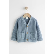 Next Baby Pamuklu Mavi Örme Hırka