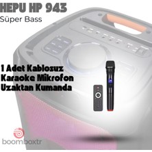 Hepu 943 Profesyonel Taşınabilir Bluetooth Hoparlör 25CM*2 Subwoofer