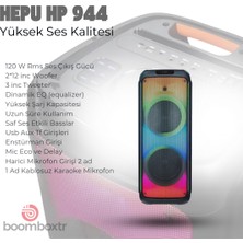 Hepu 944 Profesyonel Taşınabilir Bluetooth Hoparlör 30CM*2 Subwoofer
