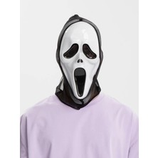 Kapşonlu Çığlık Maskesi Scream Maskesi - Hayalet Maskesi 33X21 cm