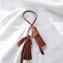 Sibelya Aksesuar Deri Püskül Çanta Charmı (Bag Charm)