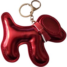 Sibelya Aksesuar Metalik Renk Köpek Deri Çanta Charm(Bag Charm)