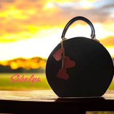 Sibelya Aksesuar Deri Kalp Çanta Charmı (Bag Charm)