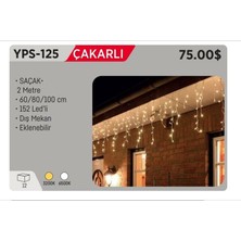 Ycl YPS-125G Perde LED Akar 2x1 mt 60-80-100 Gün Işığı 152 Ledli 220 Volt  Dış Mekan