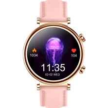 ZeitWatch X3 Kadın Gold Pembe 40 mm Akıllı Saat,Spor,Nabız,Uyku,Şeker,periyot,Tansiyon Takibi.AppStore ve GooglePlayStore ZeitWatch özel uygulaması.Uzun pil ömrü.