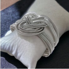 Sibelya Aksesuar Marka  Tasarım Çiftli Fiyonk Figürlü Çelik Bileklik