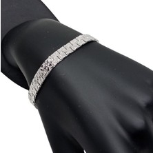 Sibelya Aksesuar Gümüş  Işıltılı Bileklik