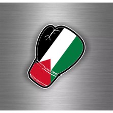 Filistin Yumruk Bayrak Sticker 19CM