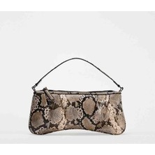 Hayvan Desenli Omuz Çantası Fermuarlı Iç Cepli Fermuar Kapamalı