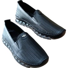 Castle Black 22385 Kadın  Deri Comfort Casual Ayakkabı Siyah