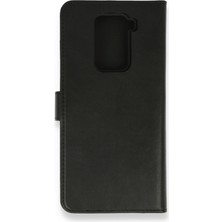 Bilişim Akademi  Xiaomi Redmi Note 9 Kılıf Deri Kartlıklı Kılıf Kapaklı Kılıf Cüzdanlı - Siyah