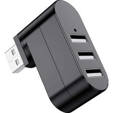 3 Bağlantı Noktalı 90/180 Derece Dönebilir Usb 2.0 Çoklayıcı Hub Taşınılabilir Bilgisayarlar Için