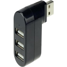3 Bağlantı Noktalı 90/180 Derece Dönebilir Usb 2.0 Çoklayıcı Hub Taşınılabilir Bilgisayarlar Için