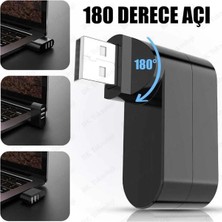 3 Bağlantı Noktalı 90/180 Derece Dönebilir Usb 2.0 Çoklayıcı Hub Taşınılabilir Bilgisayarlar Için