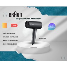 Braun  Iontec Difüzörlü Saç Kurutma Makinesi Mat Siyah